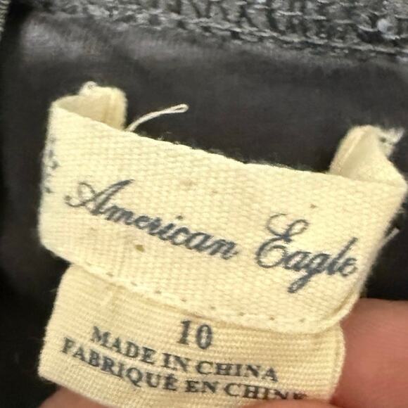 AE American Eagle Outfitters Y2K Gray Lace Overlay Bodycon Mini Dress Sz 10 - Picture 4 of 7